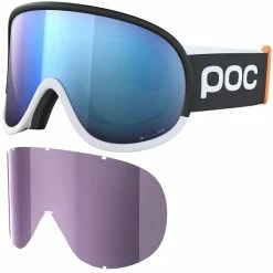 Masques De Ski POC RETINA BIG CLARITY COMP URANIUM BLK/HYDROGEN WHT/SPEKTRIS BLUE 23 Noir / Blanc