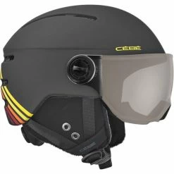 Casques Ski CEBE FIREBALL JUNIOR MATT BLACK RACING LINES 22 Noir / Orange
