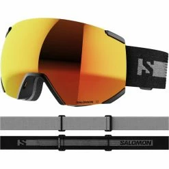 Masques De Ski SALOMON RADIUM ML BK/UNIV MID RED 23 Noir / Gris