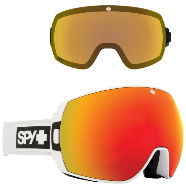Masques De Ski SPY LEGACY MATTE WHITE HAPPY BRONZE RED SPEC MIR+YELLOW GREEN 23 Blanc / Orange 3 Masques De Ski SPY LEGACY MATTE WHITE HAPPY BRONZE RED SPEC MIR+YELLOW GREEN 23 Blanc / Orange