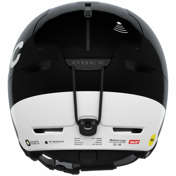 Casques Ski POC OBEX BC MIPS URANIUM BLACK 23 Noir / Blanc 6 Casques Ski POC OBEX BC MIPS URANIUM BLACK 23 Noir / Blanc – Image 4