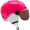 Casques Ski SALOMON GROM VISOR KID GLOSSY PINK 23 Rose -Raquettes neige Soldes 9 28837 grom visor kid glossy pink 399162 01
