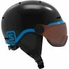 Casques Ski SALOMON GROM VISOR KID BLACK 23 Noir -Raquettes neige Soldes 9 28838 grom visor kid black 399163 01