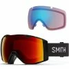 Masques De Ski SMITH I/O BLACK CPS RED M 23 Noir