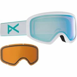 Masques De Ski ANON INSIGHT PRCV/SPR WHITE/VARIABLE BLUE 22 Blanc / Bleu