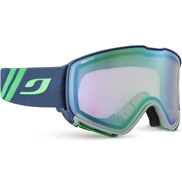 Masques De Ski JULBO QUICKSHIFT BLUE/GREEN REACTIV 1-3 HIGH CONTRAST FLASH GREEN 23 Bleu / Vert 4 Masques De Ski JULBO QUICKSHIFT BLUE/GREEN REACTIV 1-3 HIGH CONTRAST FLASH GREEN 23 Bleu / Vert – Image 2