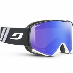 Masques De Ski JULBO CYRIUS BLACK/WHITE REACTIV 1-3 HIGH CONTRAST FLASH BLUE 23 Bleu / Noir