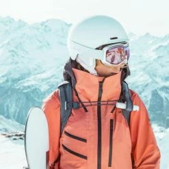 Masques De Ski JULBO ELLIPSE WHITE/PINK FLASH SILVER 23 Rose / Gris -Raquettes neige Soldes 9 92127 ellipse blanc rose flash argent j77012111 05