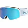 Masques De Ski BOLLE NEVADA SMALL WHITE METALLIC BLUE MATTE - AZURE CAT 2 23 Blanc / Bleu -Raquettes neige Soldes 9 93113 nevada small white metallic blue matte azure cat 2 22038 01