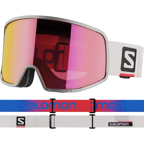 Masques De Ski SALOMON LO FI SIGMA WHITE QST/UNIV PR 23 Blanc / Violet 3 Masques De Ski SALOMON LO FI SIGMA WHITE QST/UNIV PR 23 Blanc / Violet