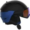 Casques Ski SALOMON DRIVER BLACK/ESTATE BLUE/SOLAR 22 Noir / Bleu -Raquettes neige Soldes 9 93941 driver black estate blue solar l41532400 01