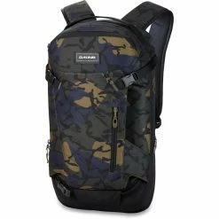 Sacs à Dos Ski DAKINE HELI PACK 12L CASCADE CAMO 23 Vert / Noir / Bleu