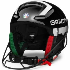 Casques Ski BRIKO SLALOM MULTI IMPACT JR SHINY BLACK WHITE 22 Noir